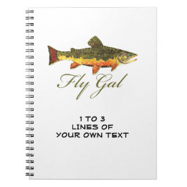Fliegenfischen von Frauen Notizblock