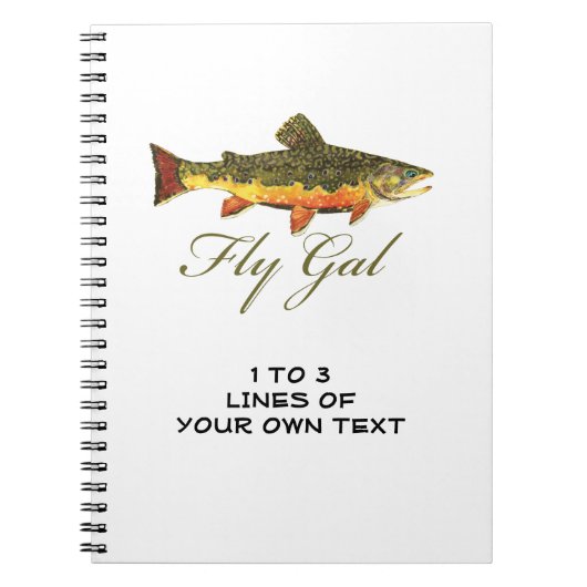 Fliegenfischen von Frauen Notizblock (Vorderseite)