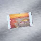Fliegenfischensonnenuntergang Magnetische Visitenkarte (Beispiel)
