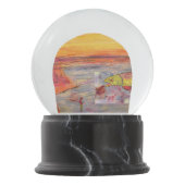 Fliegenfischensonnenuntergang Schneekugel (Vorderseite)