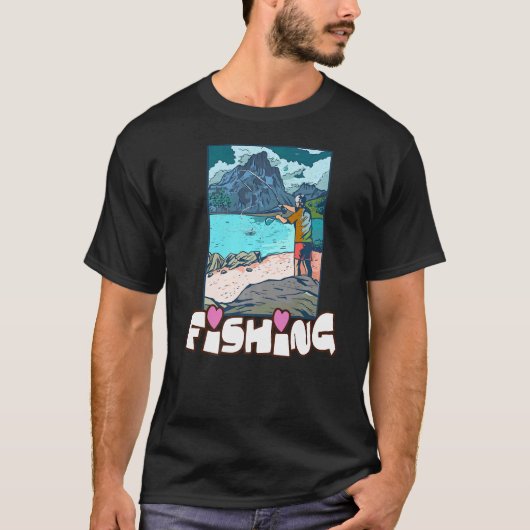 Fliegenfischer Angler T-Shirt (Vorderseite)