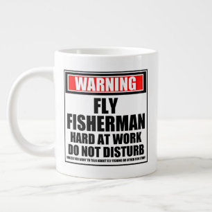 Fliegenfischer bei der Arbeit zu warnen, stört nic Jumbo-Tasse