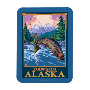 Fliegenfischer - Dawson, Alaska Magnet
