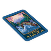 Fliegenfischer - Dawson, Alaska Magnet (Rechte Seite)