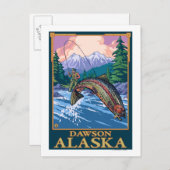 Fliegenfischer - Dawson, Alaska Postkarte (Vorne/Hinten)