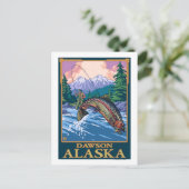 Fliegenfischer - Dawson, Alaska Postkarte (Stehend Vorderseite)