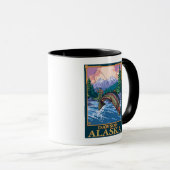 Fliegenfischer - Dawson, Alaska Tasse (VorderseiteRechts)