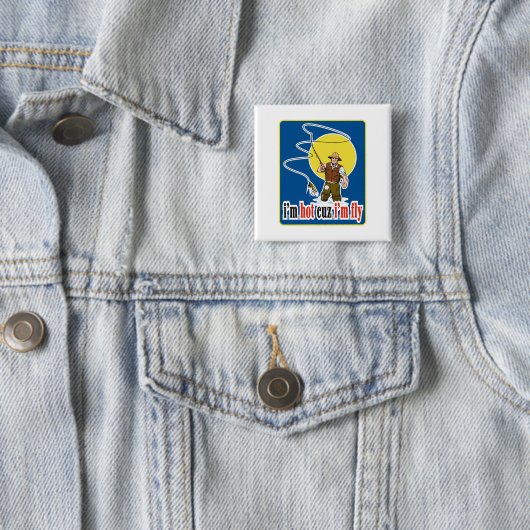 Fliegenfischer-Fischereiköder Button (Beispiel)