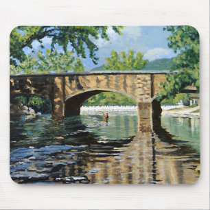 Fliegenfischer Forellenangler Mousepad