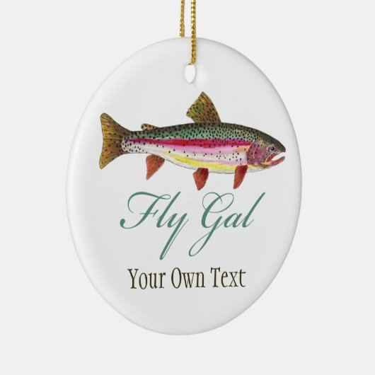 Fliegenfischer Keramik Ornament (Rechts)