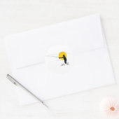 Fliegenfischer mit Angelköder Runder Aufkleber (Umschlag)