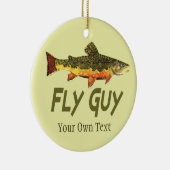 Fliegenfischer Typ Man's Keramik Ornament (Rechts)