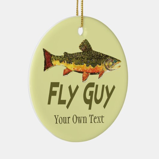 Fliegenfischer Typ Man's Keramik Ornament (Rechts)