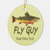 Fliegenfischer Typ Man's Keramik Ornament (Links)