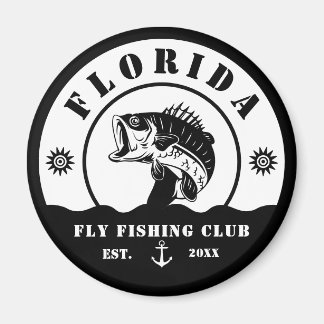 Fliegenfischerclub Reise Fischer Camping Leder Pa Magnet