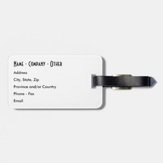 Fliegenfischerei anpassen gepäckanhänger (Rückseite horizontal)