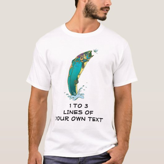 Fliegenfischerei anpassen T-Shirt (Vorderseite)