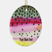 Fliegenfischerei auf Regenbogenforellen Keramik Ornament (Rechts)