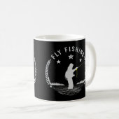 Fliegenfischerei Braune Forellen Fly Fisherman Gra Kaffeetasse (VorderseiteRechts)