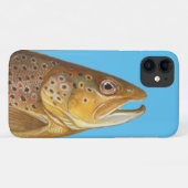 Fliegenfischerei, Brauner Forellenfisch Kopf - Hau Case-Mate iPhone Hülle (Rückseite (Horizontal))