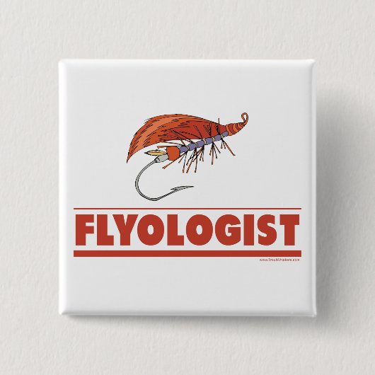 Fliegenfischerei Button (Vorderseite)