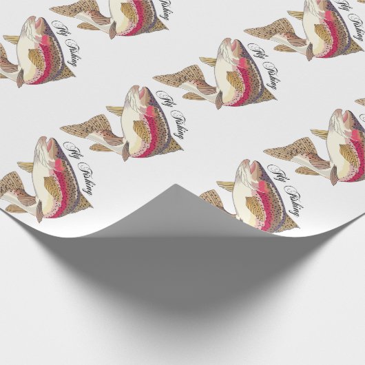 Fliegenfischerei Geschenkpapier (Ecke)