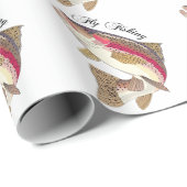 Fliegenfischerei Geschenkpapier (Rolleneckpunkt)