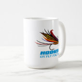 Fliegenfischerei Kaffeetasse (VorderseiteRechts)