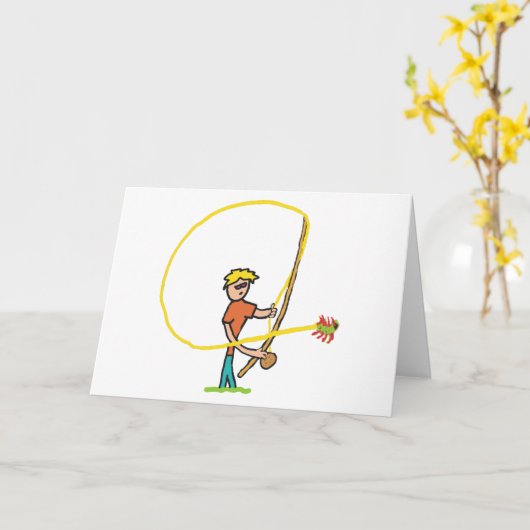 Fliegenfischerei Karte (Gelbe Blume)