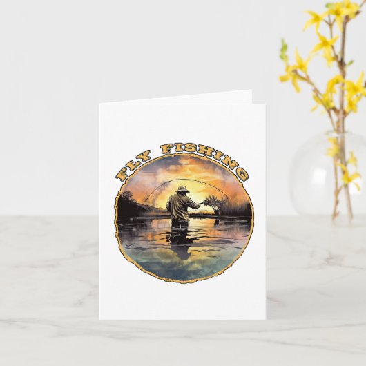 Fliegenfischerei Karte (Gelbe Blume)