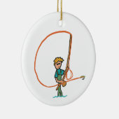 Fliegenfischerei Keramik Ornament (Rechts)