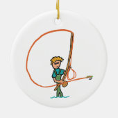 Fliegenfischerei Keramik Ornament (Hinten)