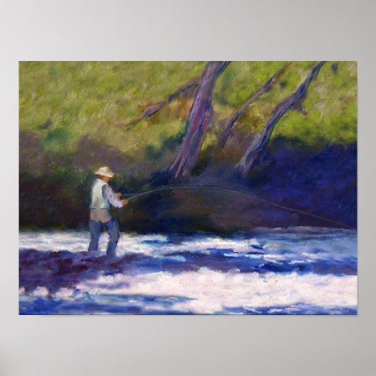 Fliegenfischerei Poster (Vorne)