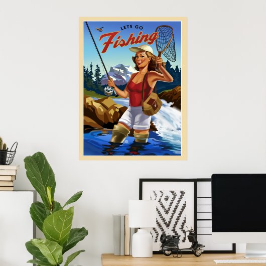 Fliegenfischerei Poster (Heimbüro)