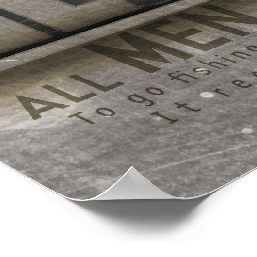 Fliegenfischerei Poster (Ecke)