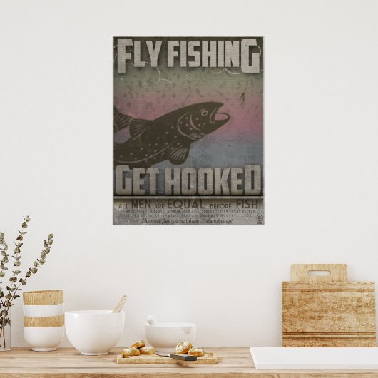 Fliegenfischerei Poster (Küche)
