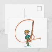 Fliegenfischerei Postkarte (Vorne/Hinten)