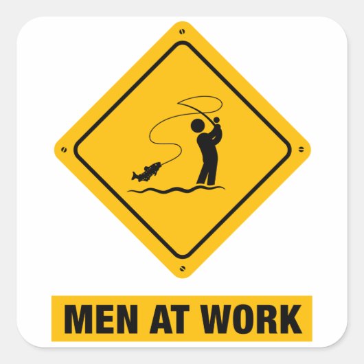 Fliegenfischerei Quadratischer Aufkleber (Vorderseite)