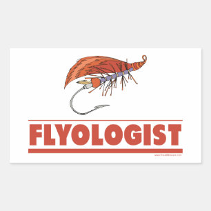 Fliegenfischerei Rechteckiger Aufkleber