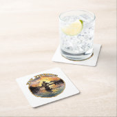 Fliegenfischerei Rechteckiger Pappuntersetzer (Vor Ort)