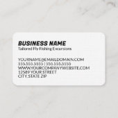 Fliegenfischerei Visitenkarte (Rückseite)