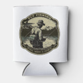 Fliegenfischerei - weil Therapie teuer ist Dosenkühler (Vorderseite)