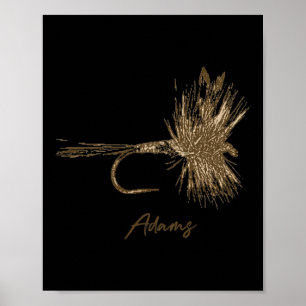 Fliegenfischköder Adams Vintage Poster