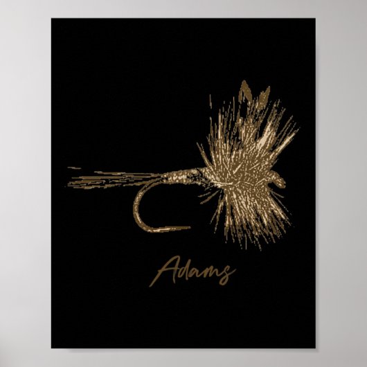 Fliegenfischköder Adams Vintage Poster (Vorne)