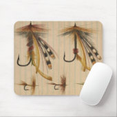 Fliegenfischköder auf liniertem Papier Mousepad (Mit Mouse)