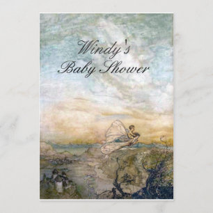 Fliegenfliegen mit Kinderdusche einladen Einladung