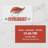 Fliegenfliegerei Fliegenfischer FLYOLOGIST Visitenkarte (Vorne/Hinten)