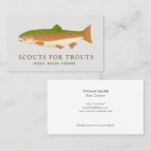 Fliegenforelle Frischwasser Angeln Visitenkarte (Vorne/Hinten)