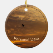 Fliegenfrei Personalisiert Keramik Ornament (Hinten)