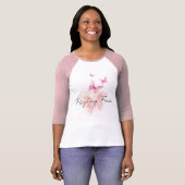Fliegenfreier rosa Raglan-T - Shirt (Vorne ganz)